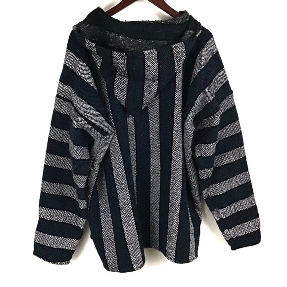 Men's Vintage Poncho Mexico Baja Drug Rug XL - Picture 3 of 5